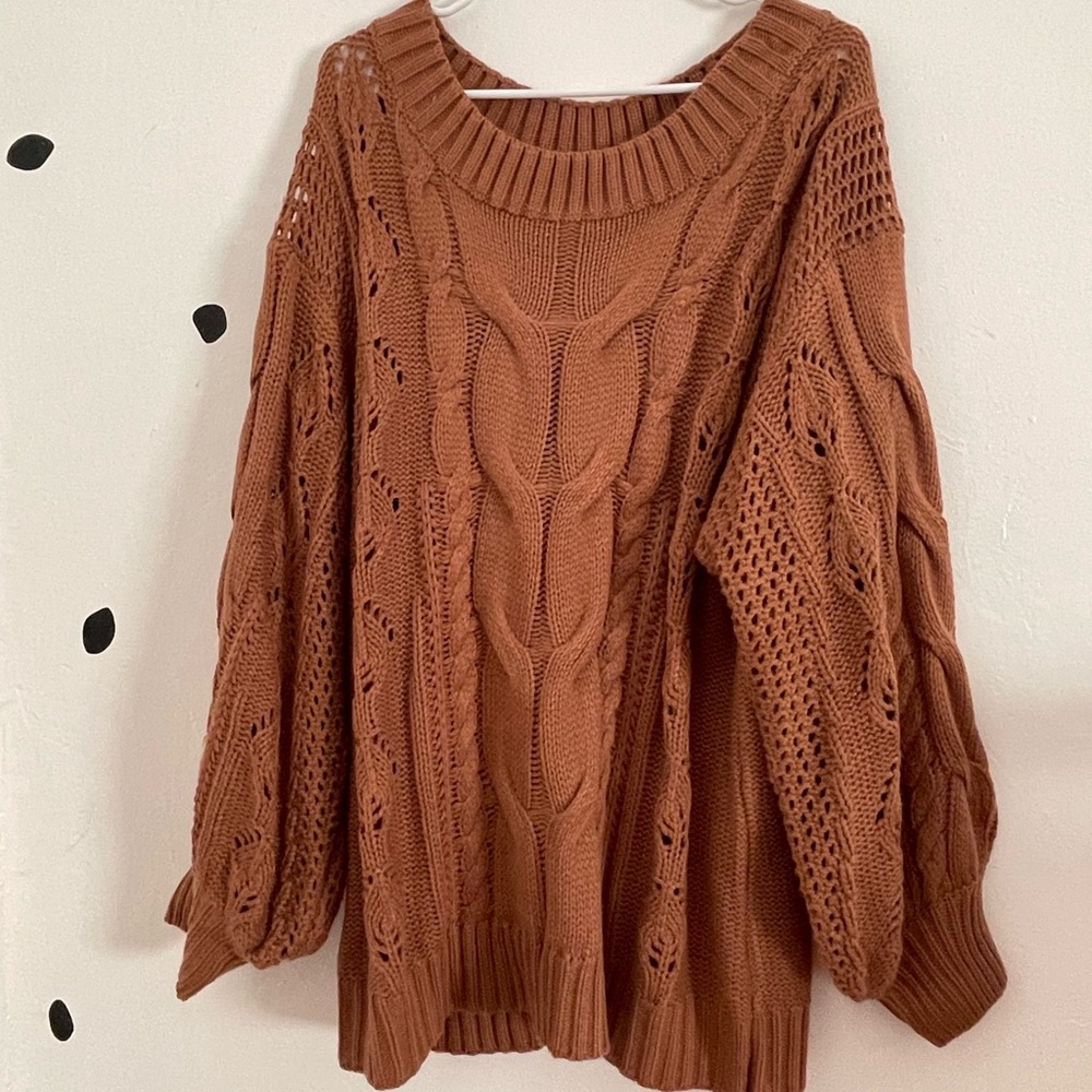 Plus knitted sweater